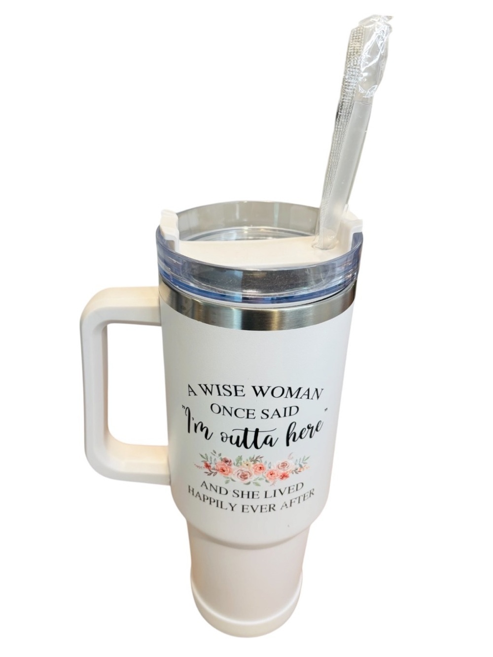 NWT Sandjest 40oz Stainless Steel Insulated Retirement Tumbler - Picture 2 of 6
